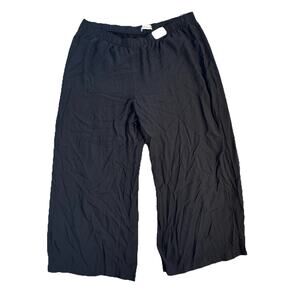 New Abercrombie & Fitch Black Elastic Pull on Pants Ultra High Ultra Wide XXL